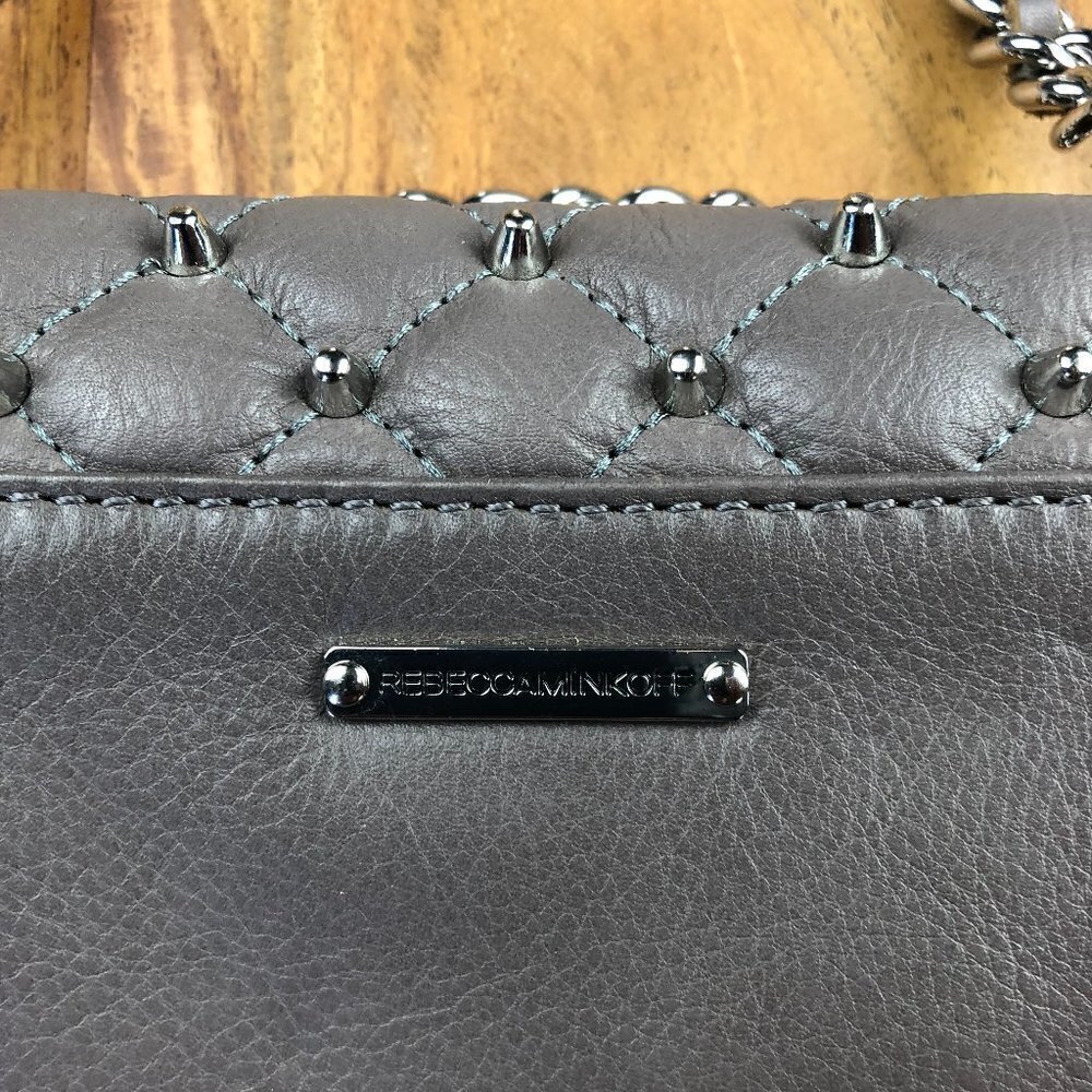 Rebecca Minkoff “Affair” Quilted Studded Grey Bag - Picture 7 of 12